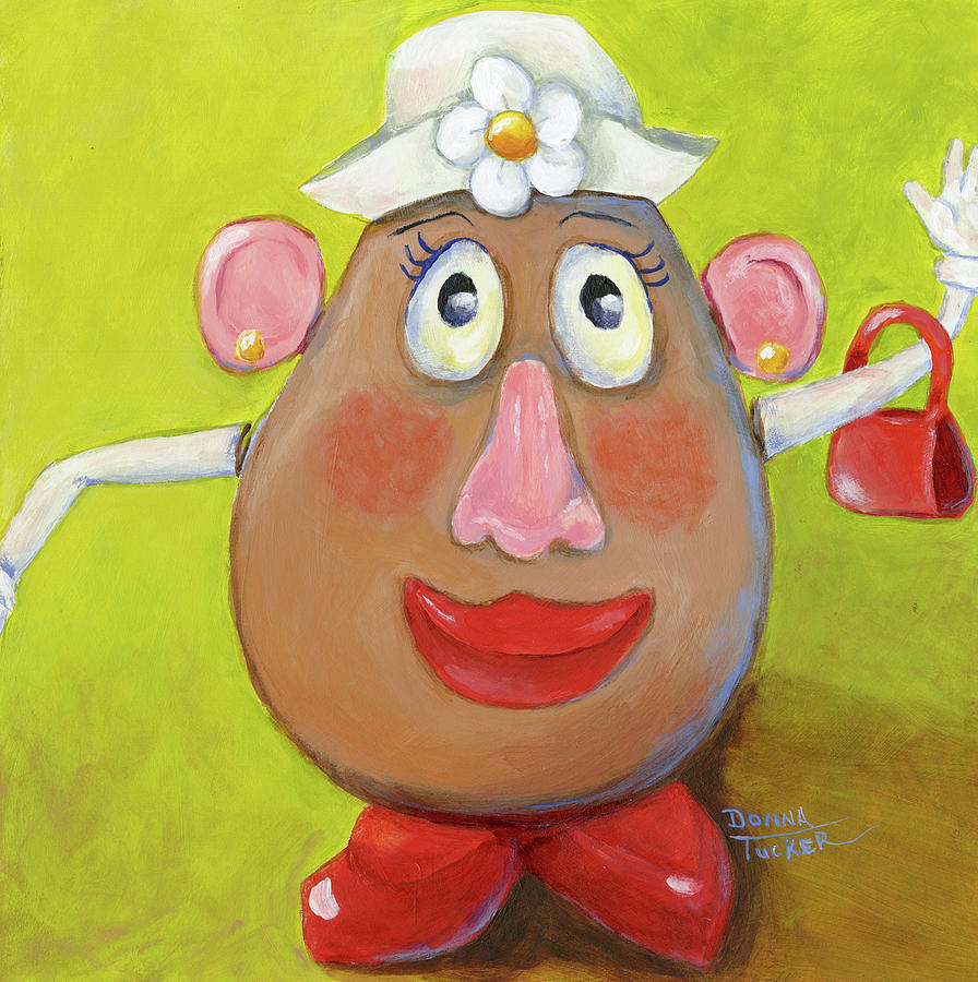 Toy Painting - Mrs. Potato Head by Donna Tucker