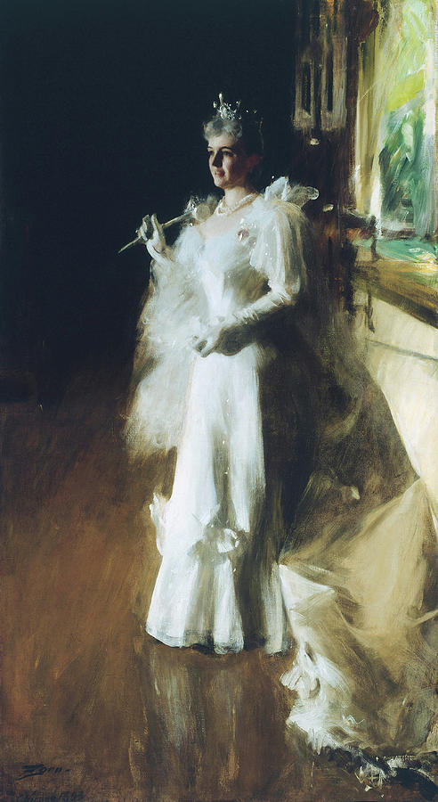 Vintage Painting - Mrs Potter Palmer by Anders Zorn