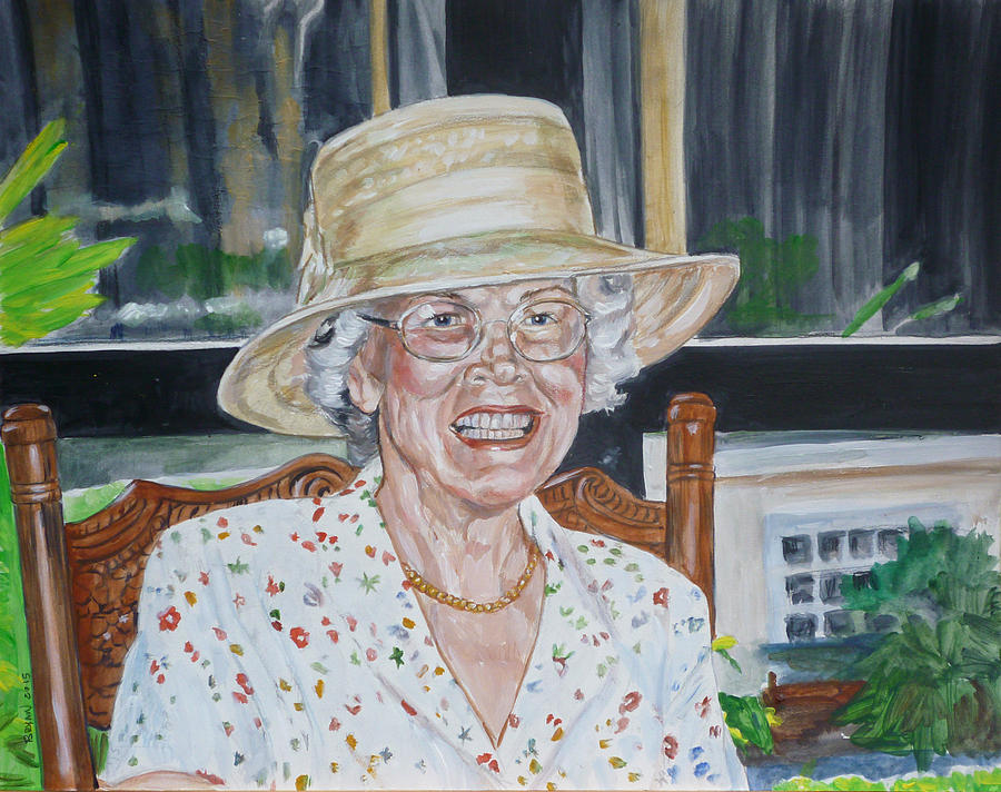 Portrait Painting - Mrs Spencer by Bryan Bustard