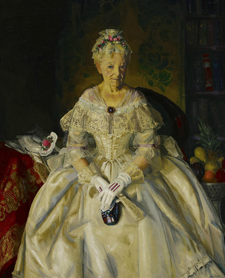 Mrs. T. in Cream Silk, No.2 Painting by George Bellows