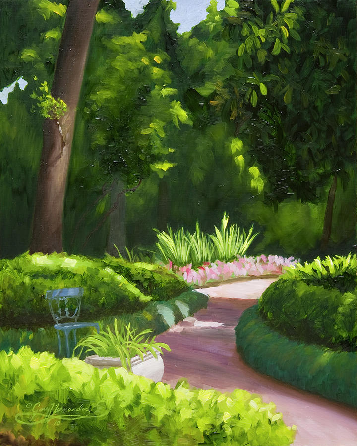 Mrs. Turners Garden at Rienzi Gardens Painting by Gary  Hernandez