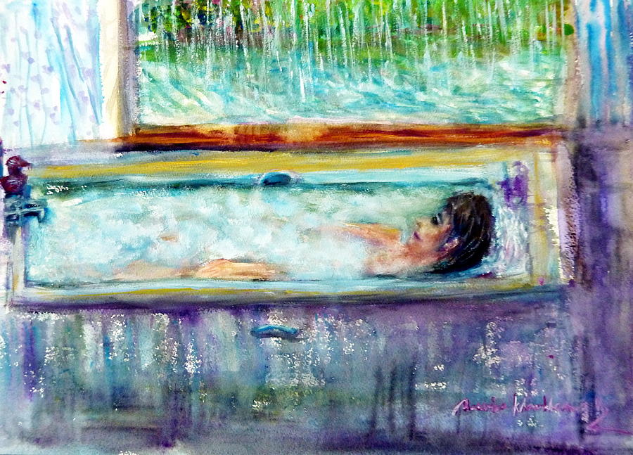 Mr.X naked in the bubble Painting by Wanvisa Klawklean
