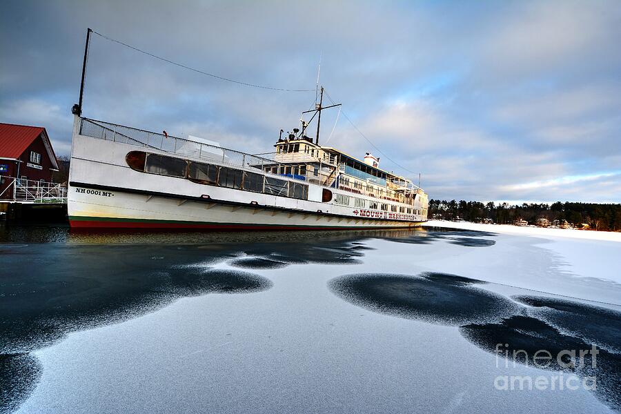 MS Mount Washington at Winter Dock Photograph by Steve Brown