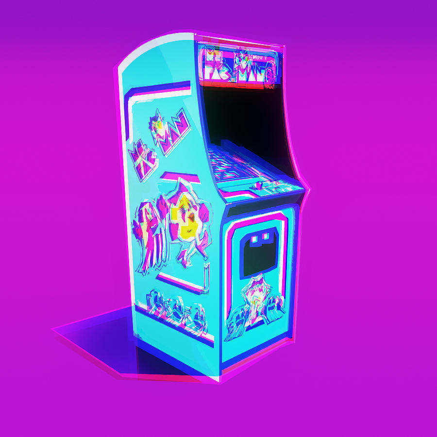 Ms. Pac-man - 1982 Arcade Machine Painting by Andrew Jones - Fine Art ...