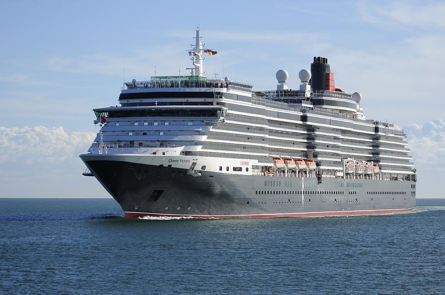 MS Queen Victoria Approaching Photograph by Bradford Martin