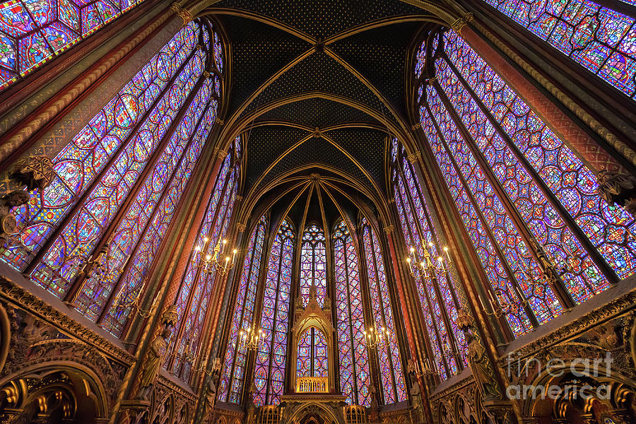 Colored lights of Saint Chapelle Photograph by Anastasy Yarmolovich