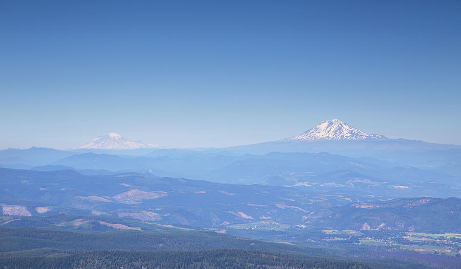 Mt Adams and Mt Rainier Photograph by Kunal Mehra