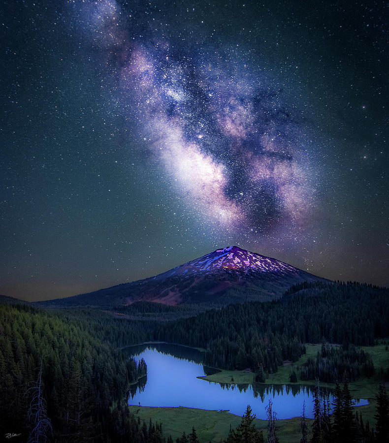 Mt. Bachelor Galaxy Photograph by Russell Wells