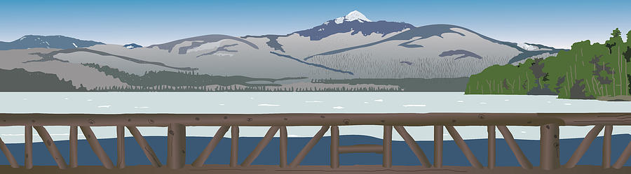 Mountains Painting - Mt. Chocorua by Marian Federspiel Mountains Painting - Mt. Chocorua by Marian Federspiel