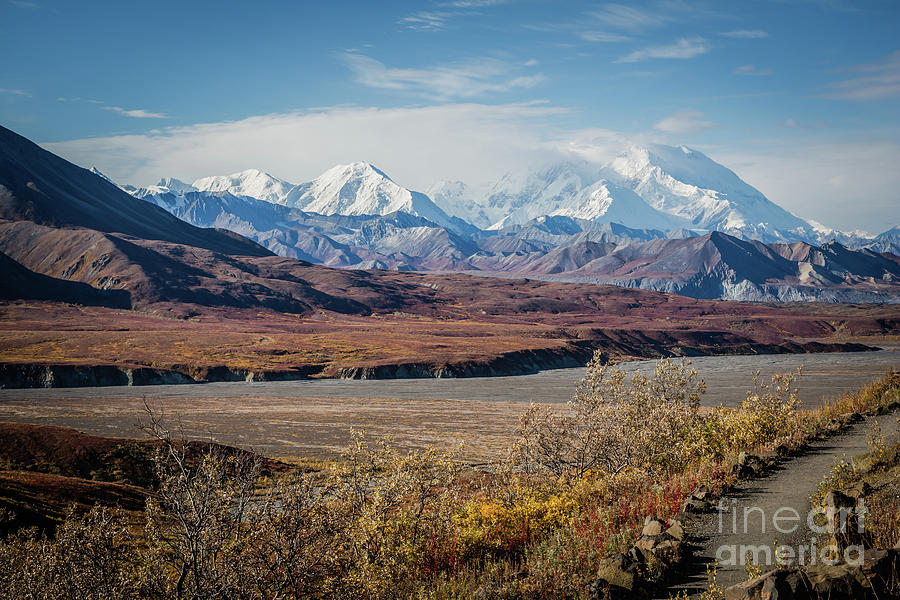 Mt Denali Photograph - Mt Denali View from Eielson Visitor Center by Eva Lechner