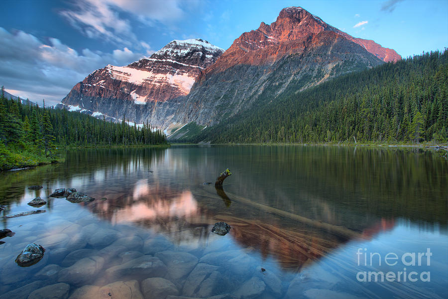 Mt. Edith Cavell Sunrise Reflections Photograph by Adam Jewell