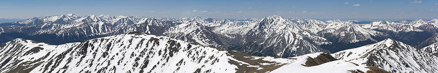 Mountain Photograph - Mt. Elbert Summit Panorama by Aaron Spong