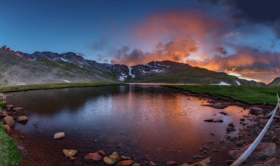 Mt. Evans Summit Lake Twilight Photograph by Chris Bordeleau