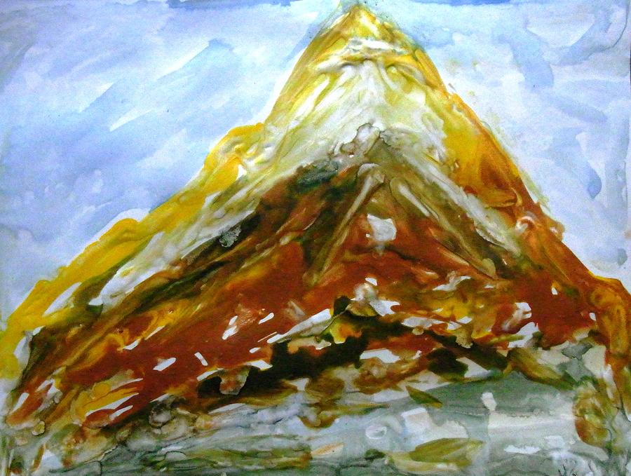 Abstract Painting - Mt Everest by Baljit Chadha