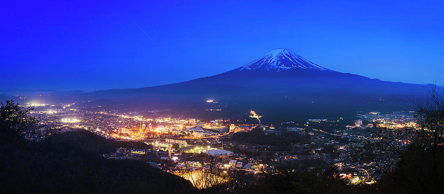 Mt Fuji at night Photograph by Ponte Ryuurui