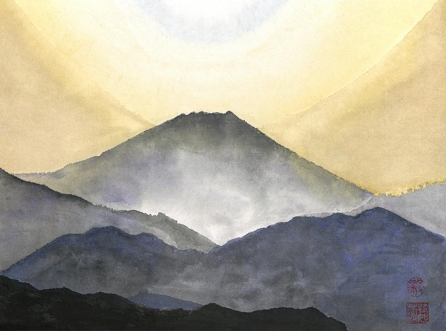 Mt. Fuji at Sunrise Painting by Terri Harris