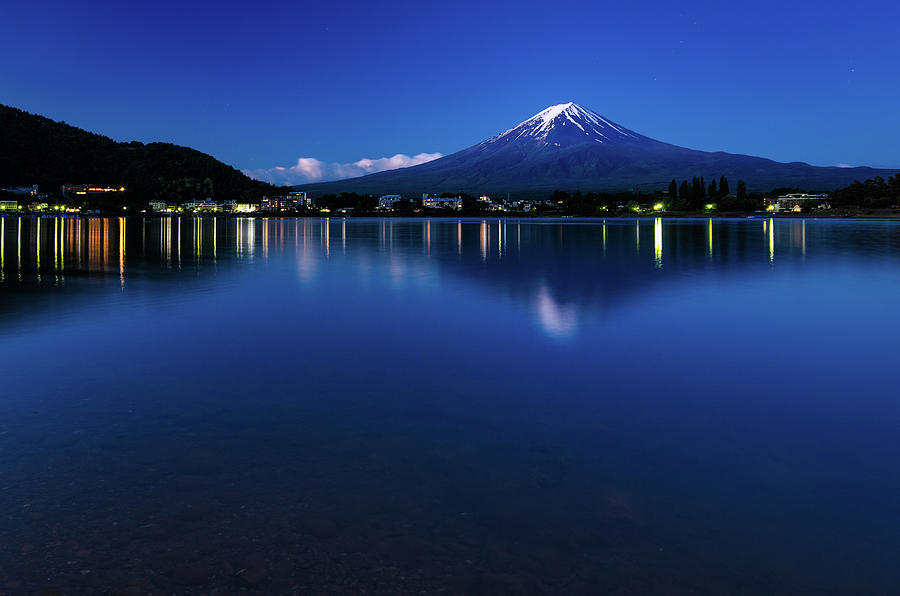 Mountain Photograph - Mt Fuji - Blue Hour by Craig Szymanski
