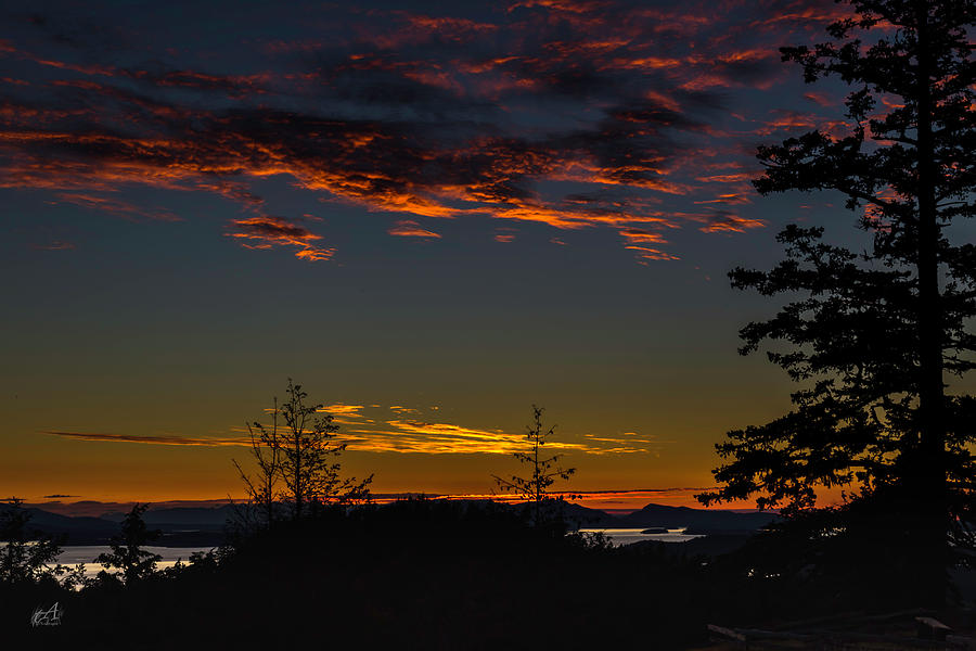 San Juan Island Photograph - Mt Grant Sunset by Thomas Ashcraft