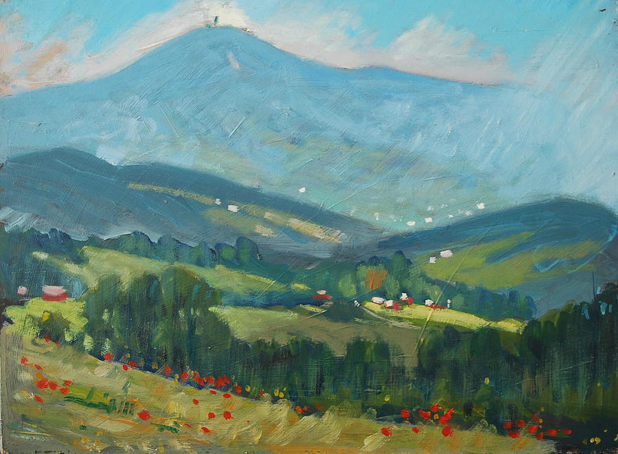 Mt. Greylock from Stafford Hill Painting by Len Stomski