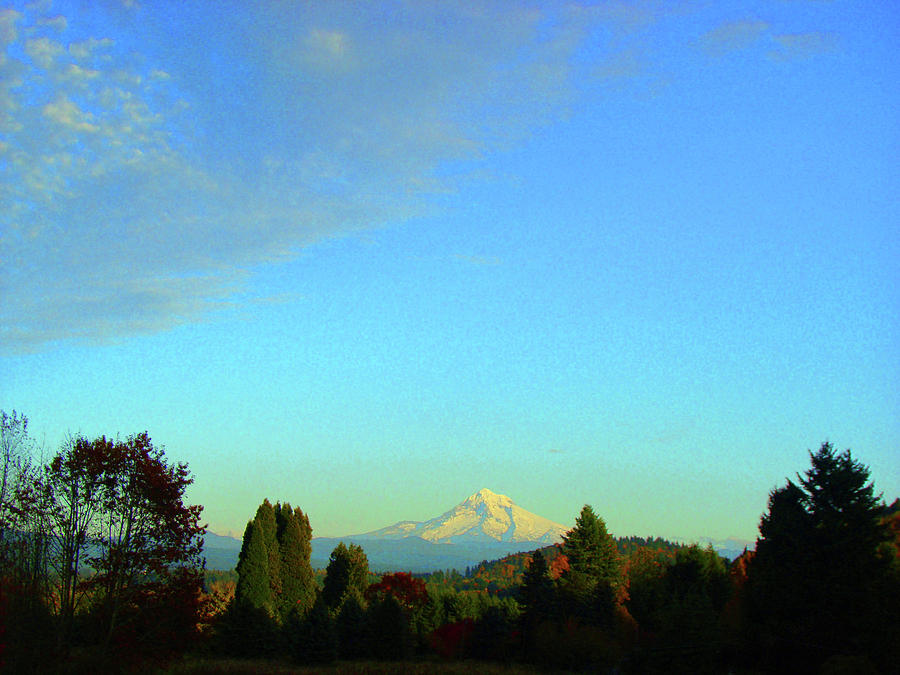 Mt. Hood Photograph - Mt Hood just before sunset by Lisa Rose Musselwhite Mt. Hood Photograph - Mt Hood just before sunset by Lisa Rose Musselwhite