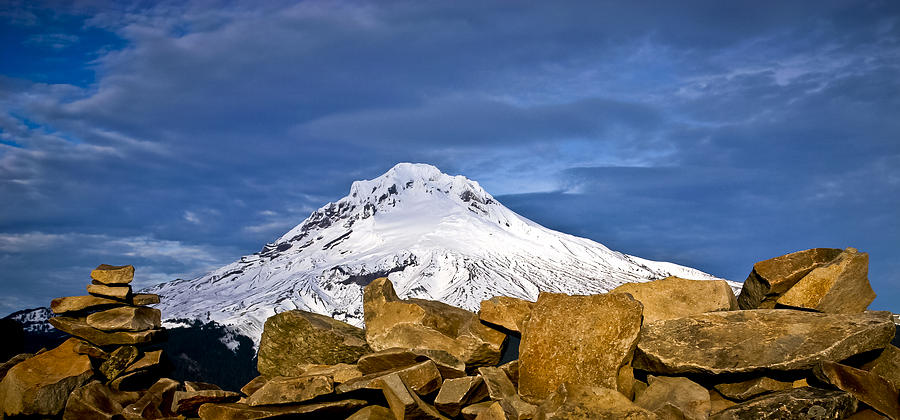 Mt Hood with Talus Photograph by Albert Seger