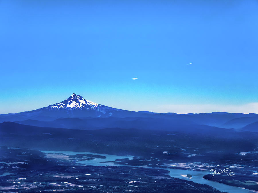 Mt. Hood With The Columbia River Photograph by Susan Molnar