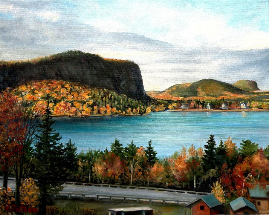 Tree Painting - Mt. Kineo, Moosehead Lake, Maine by Eileen Patten Oliver