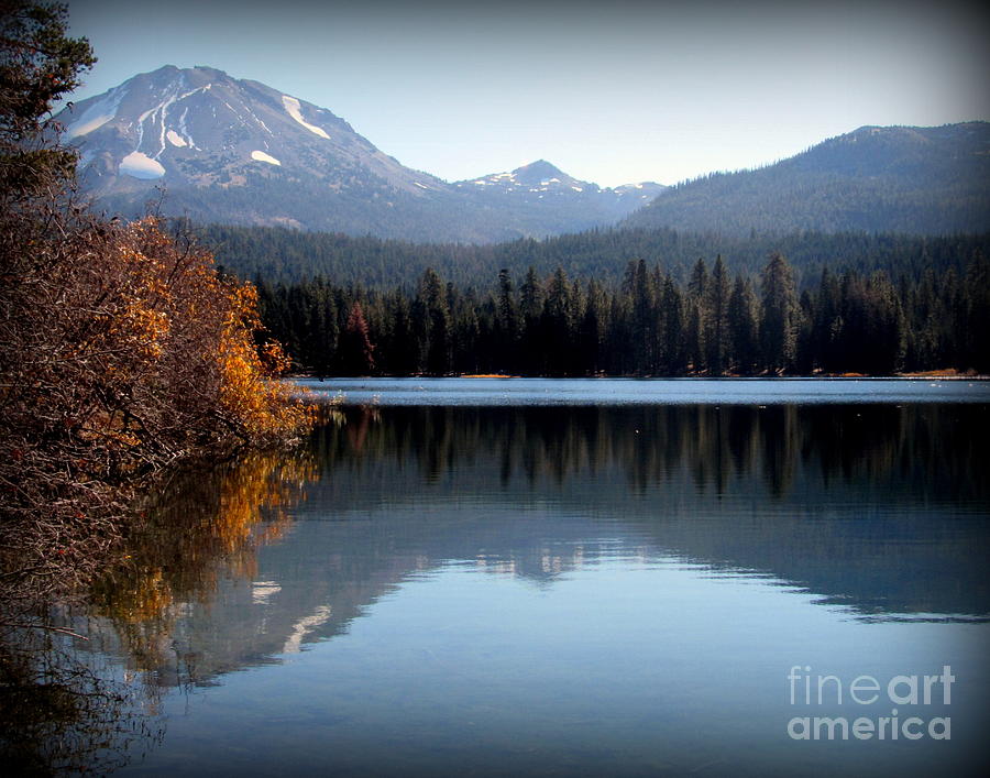 Lake Photograph - Mt. Lassen and Manzanita Lake by Joy Patzner Lake Photograph - Mt. Lassen and Manzanita Lake by Joy Patzner