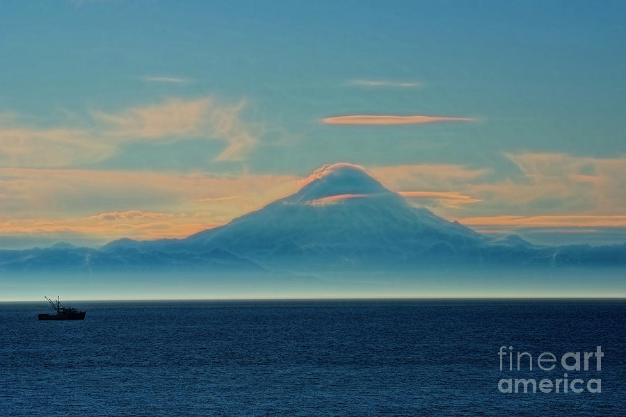 Mt Lliamna Volcano Alaska Photograph by David Arment