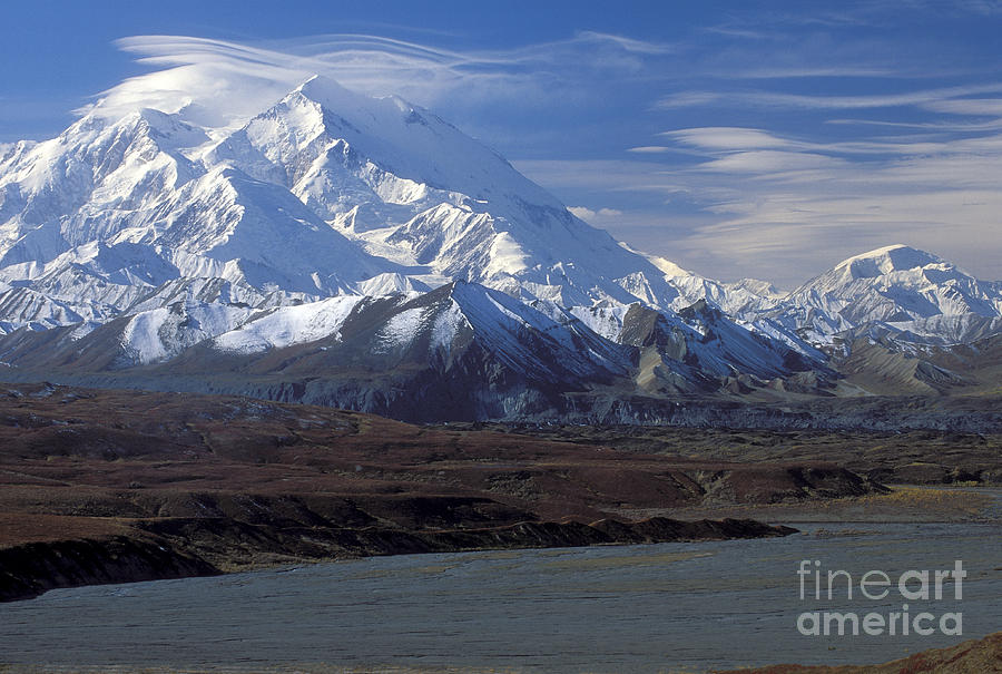 Mt. McKinley and Lenticular Clouds Photograph by Sandra Bronstein ...