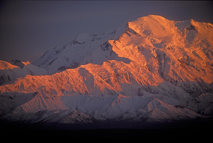 Denali National Park Photograph - Mt. McKinley Sunset by Sandra Bronstein