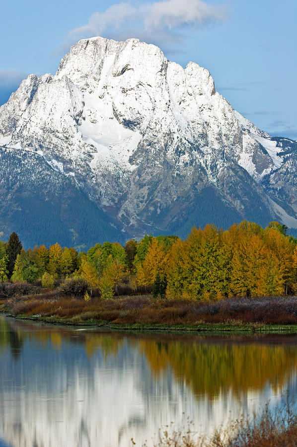 Mt Moran from Ox Bow Bend Photograph by Gary Langley