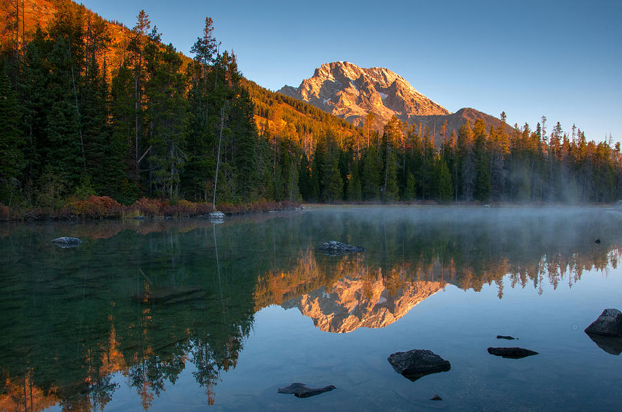 Mt. Moran from String Lake Photograph by Steve Stuller