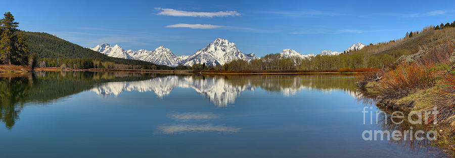 Mt. MOran Reflections At Oxbow Photograph by Adam Jewell
