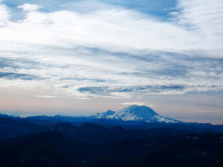 Mt Rainier and Clouds Photograph by Kenneth Willis - Fine Art America