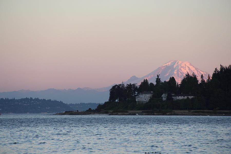 Mt. Rainier at Dusk Photograph by Adam Kimpton | Fine Art America