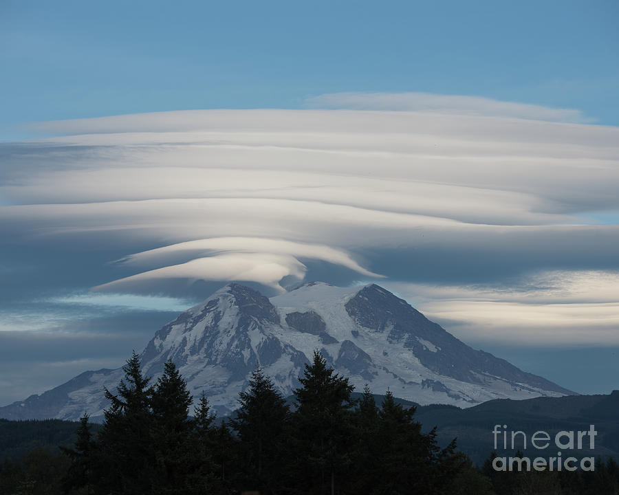 Mt Rainier Clouds Photograph by Steven Natanson