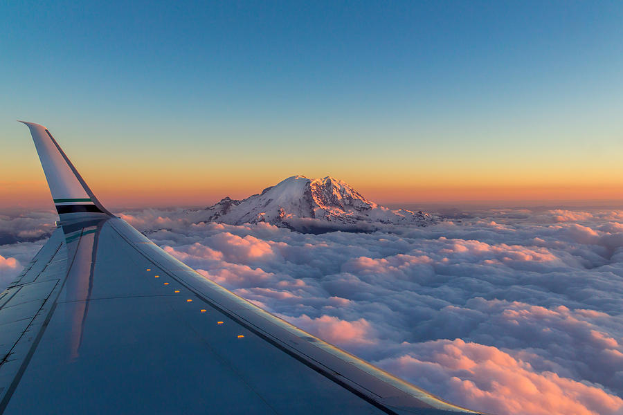 Mt Rainier Flight Photograph