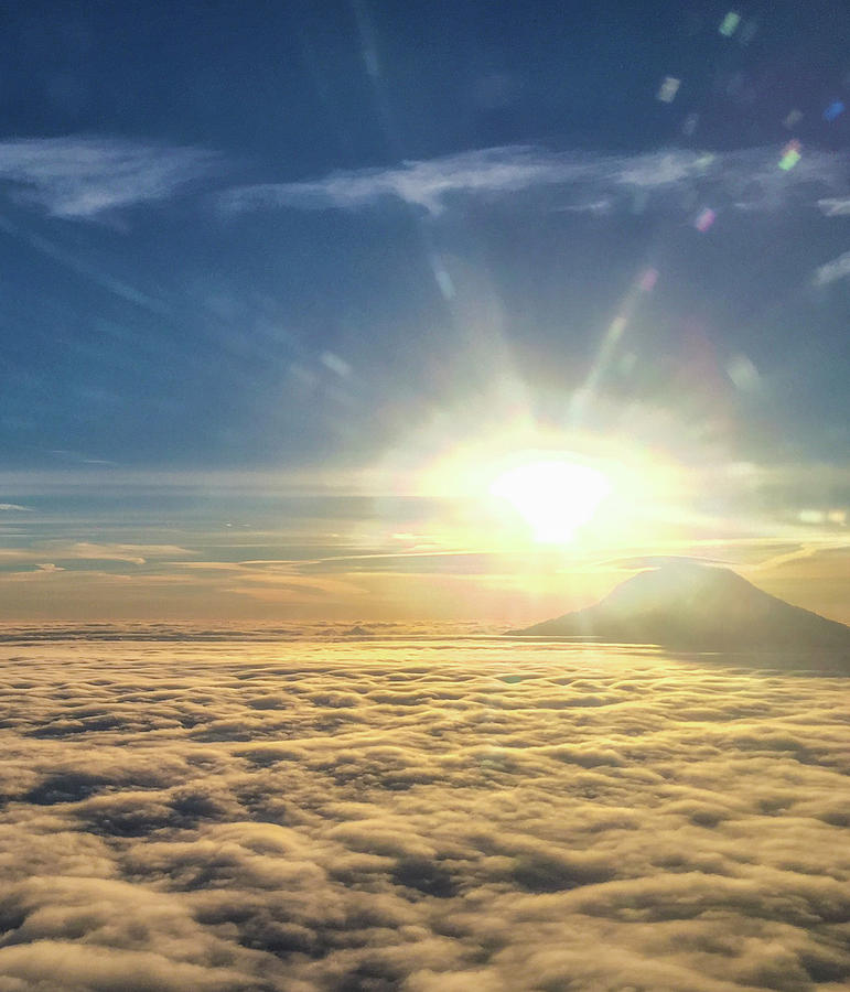 Mt Rainier from the Clouds Photograph by WD Stalcup - Fine Art America