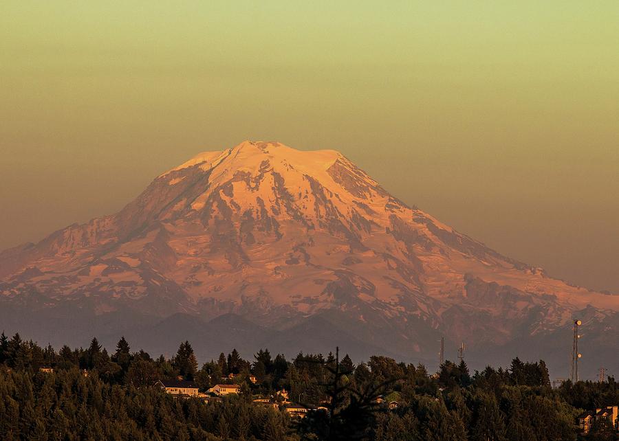 Mt. Rainier in the Evening Light by E Faithe Lester Mt. Rainier in the Evening Light by E Faithe Lester