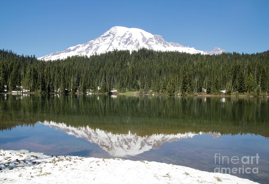 Mt. Rainier Reflection Photograph by Suzanne Luft
