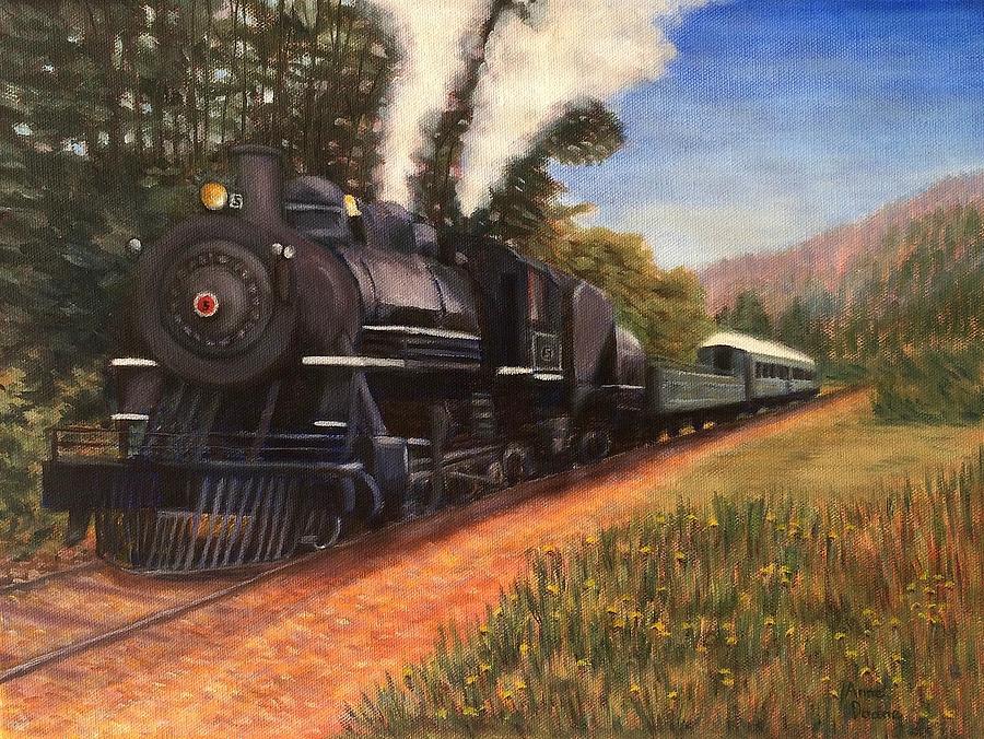 Mt. Rainier Scenic Railroad Painting by Anne Doane - Pixels