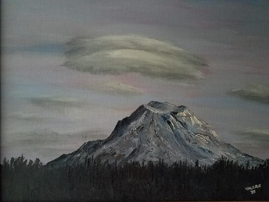 Mt Rainier Vintage Painting By Valerie Smith   Mt Rainier Vintage Valerie Smith 