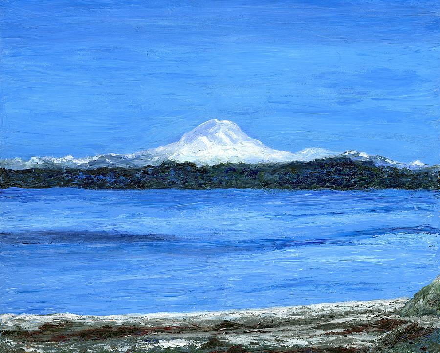 Mt. Rainier Painting by Alice Faber