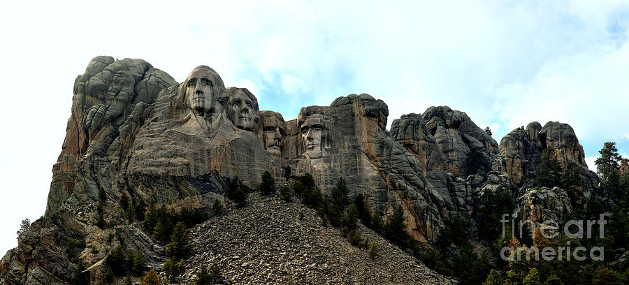 Mt Rushmore Afternoon Panorama Photograph by Adam Jewell