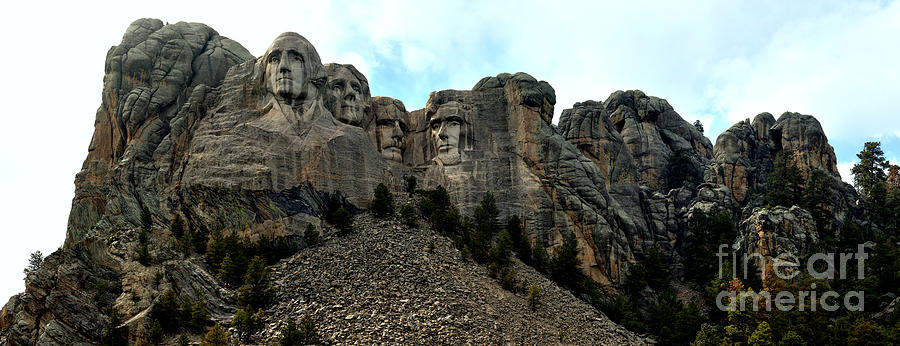 Mt Rushmore Afternoon Panorama Crop Photograph by Adam Jewell