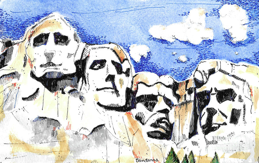 Mt. Rushmore, USA Painting by Terry Banderas