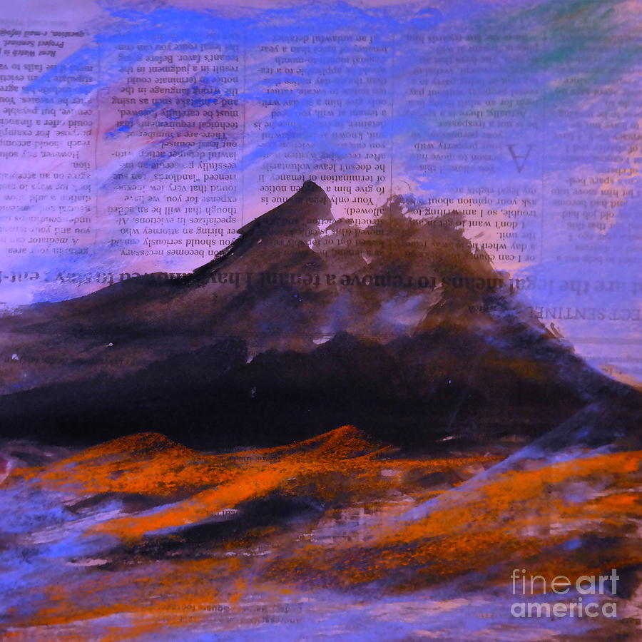 Nature Painting - Mt Shasta 18 by Pusita Gibbs