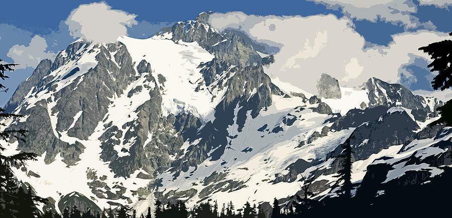 Mt. Shucksan Painting by Larry Darnell
