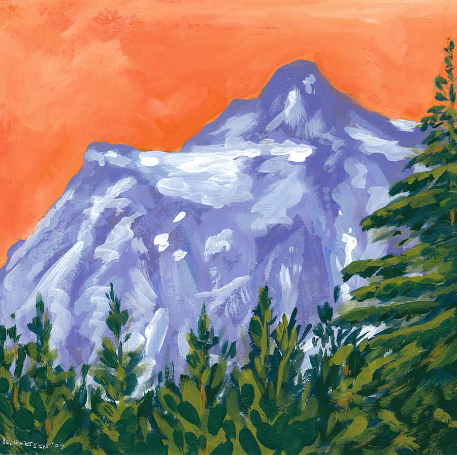 Mt. Shuksan from Picture Lake Painting by Kerry Hartjen - Fine Art America